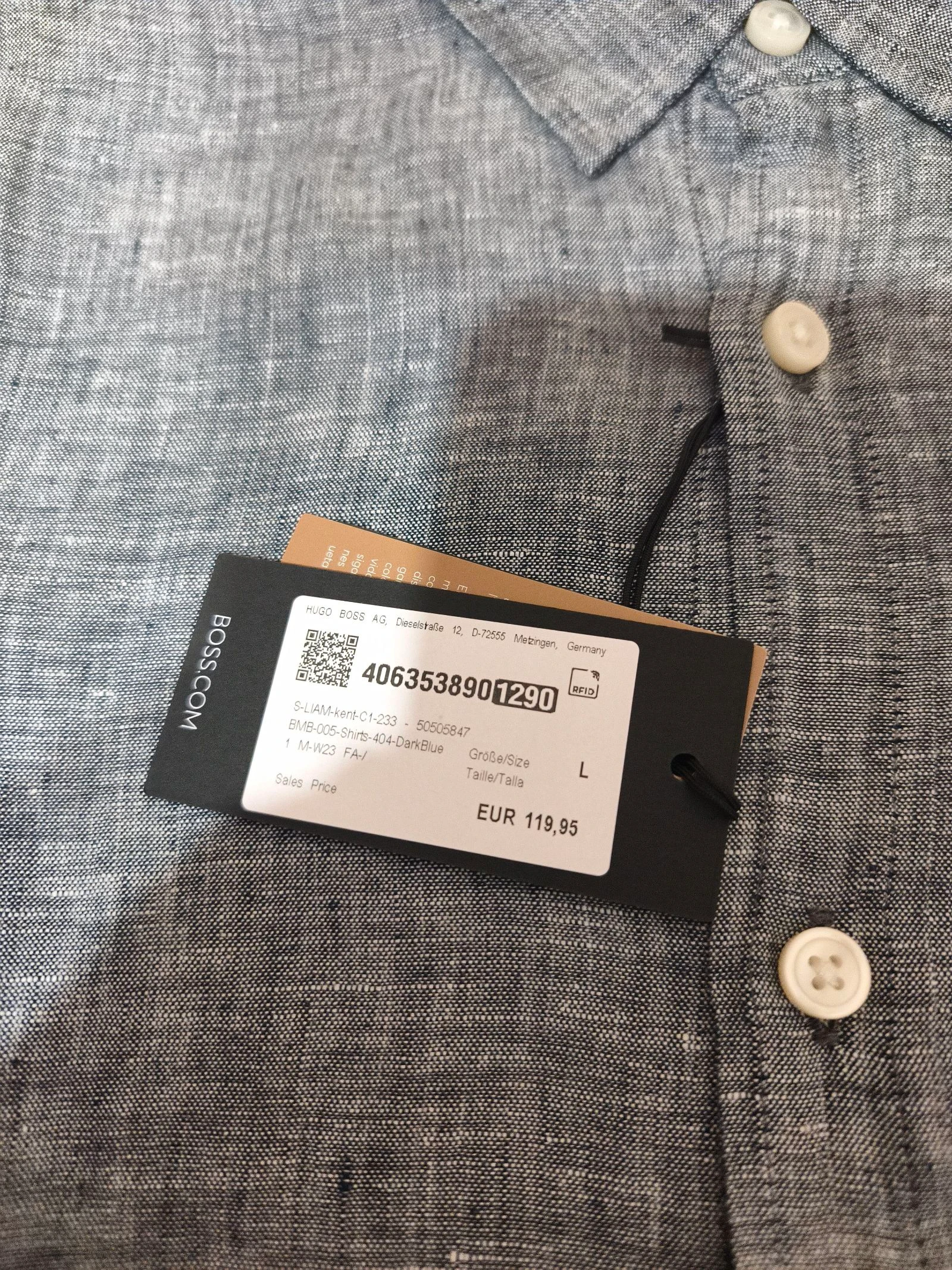 Camisa Boss de linho tamanho G – photo 4